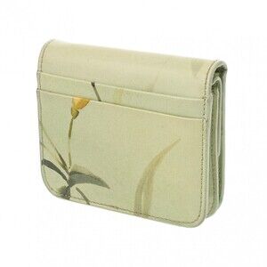 Balenciaga Wallet Green Flower Calfskin Bifold Motif